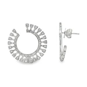 Sunburst Diamond Stud Earrings