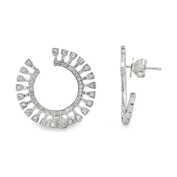 Sunburst Diamond Stud Earrings