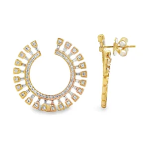 Sunburst Diamond Stud Earrings
