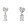 Heart Drop Diamond Earrings