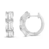 Emerald Cut Hoop Earrings
