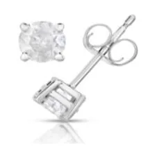 Round Diamond Stud Earrings