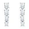 Emerald Cut Diamond Drop Earrings