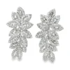 Diamond Leaf Dangle Earrings