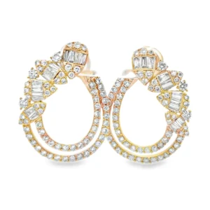 Baguette Diamond Dangle Earrings