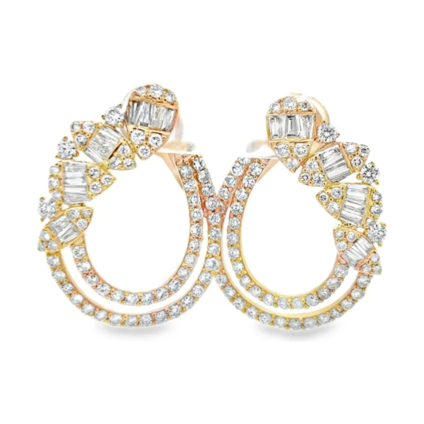 Baguette Diamond Dangle Earrings