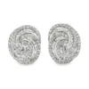 Swirl Diamond Stud Earrings
