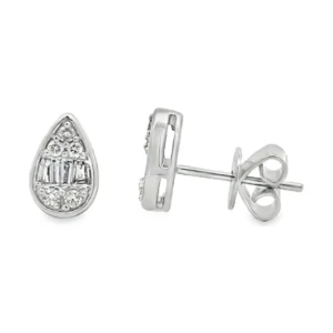 Pear Diamond Stud Earrings
