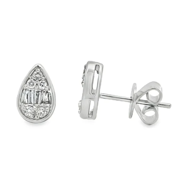 Pear Diamond Stud Earrings