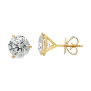 Round Diamond Stud Earrings