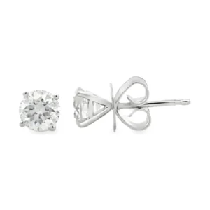 Round Diamond Stud Earrings