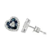 Heart Gemstone Stud Earrings