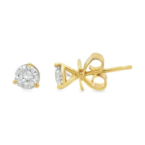 Round Diamond Stud Earrings