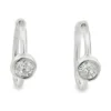 Bezel Diamond Hoop Earrings