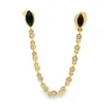 Sapphire Diamond Chain Earrings