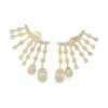 Diamond Fan Dangle Earrings