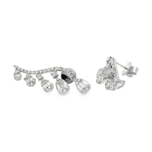 Diamond Dangle Drop Earrings
