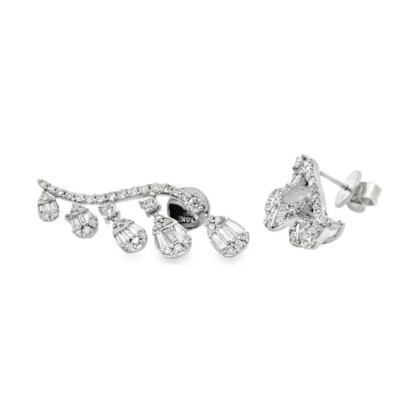 Diamond Dangle Drop Earrings