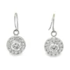 Halo Diamond Drop Earrings