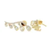 Diamond Cluster Dangle Earrings