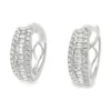 Baguette Diamond Hoop Earrings