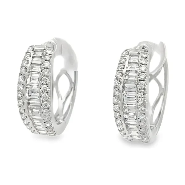 Baguette Diamond Hoop Earrings