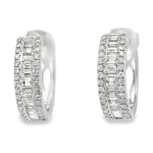 Baguette Diamond Huggie Earrings