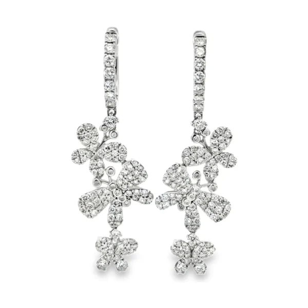 Butterfly Diamond Dangle Earrings