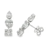 Geometric Diamond Stud Earrings