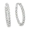 Round Diamond Hoop Earrings