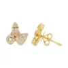 Floral Diamond Stud Earrings