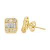 Baguette Diamond Stud Earrings
