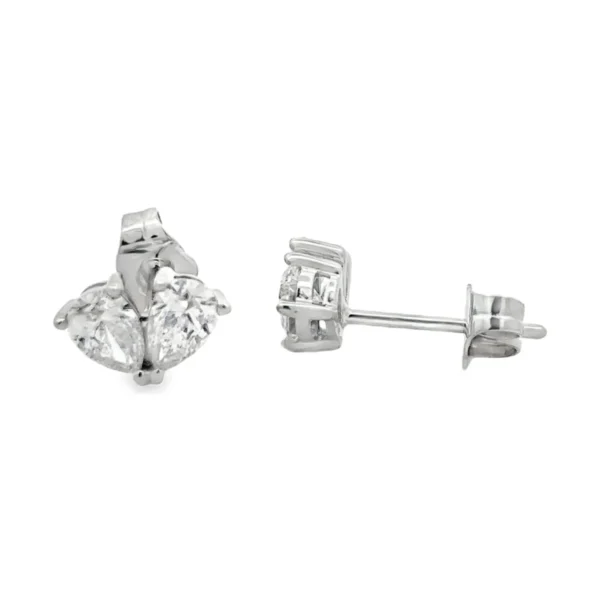 Pear Diamond Stud Earrings