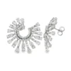 Sunburst Diamond Hoop Earrings