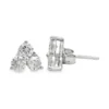 Three Stone Diamond Studs