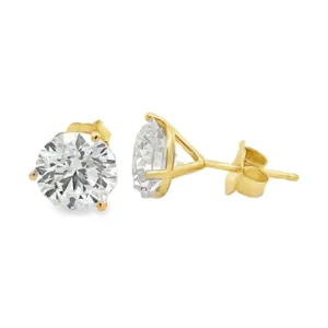 Round Diamond Stud Earrings