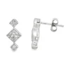 Geometric Diamond Drop Earrings