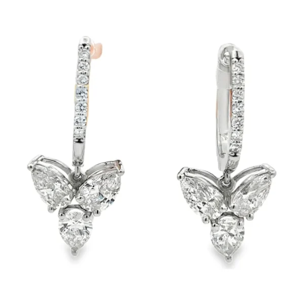 Pear Cluster Drop Earrings