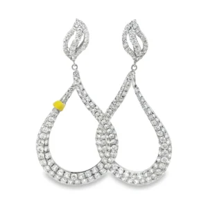 Diamond Teardrop Drop Earrings