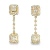 Diamond Halo Dangle Earrings