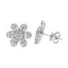 Floral Diamond Stud Earrings