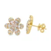 Flower Diamond Stud Earrings