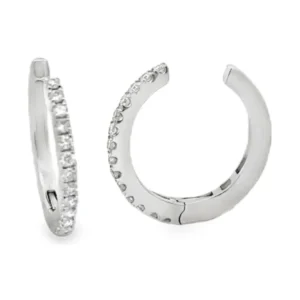 Diamond Huggie Hoop Earrings