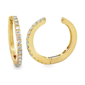 Diamond Pave Hoop Earrings