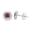 Tourmaline Halo Stud Earrings