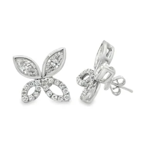 Butterfly Diamond Stud Earrings