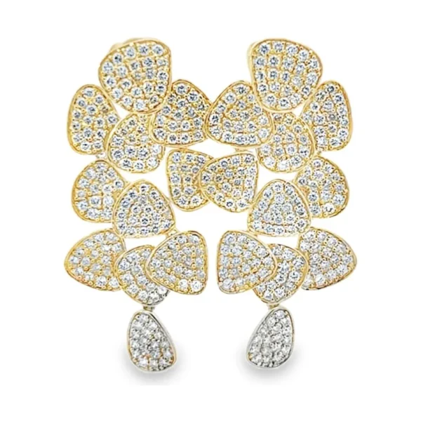 Pave Cluster Dangle Earrings