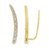Curved Diamond Ear Climbers