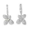 Floral Diamond Hoop Earrings