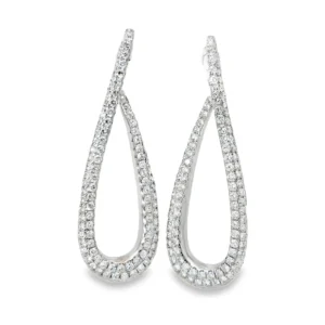 Diamond Teardrop Loop Earrings